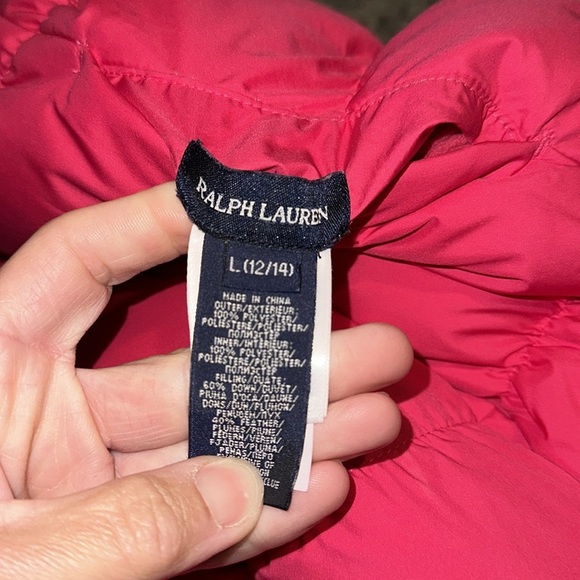 Ralph Lauren Girls Reversible Down Filled Puffer Vest size L (12/14) - Picture 7 of 7